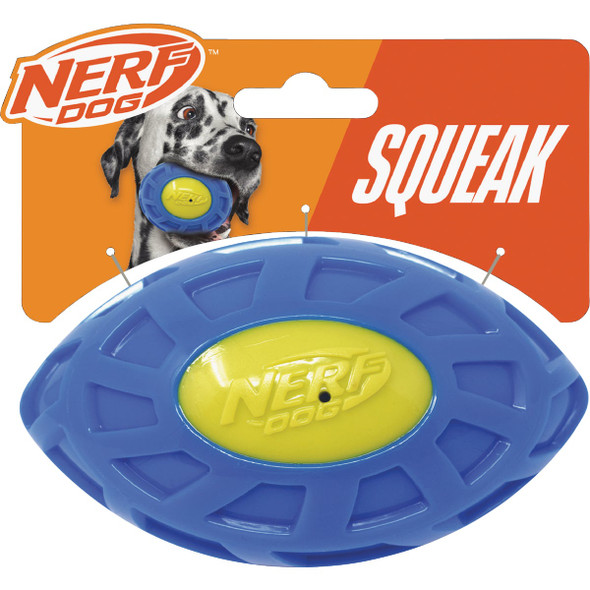 Nerf Dog 5 In. TPR EXO Micro Squeak Football 6026