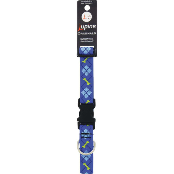 Lupine 1 In. Woven Pattern Dapper Dog 12 In. to 20 In.  Adjustable Collar 41852