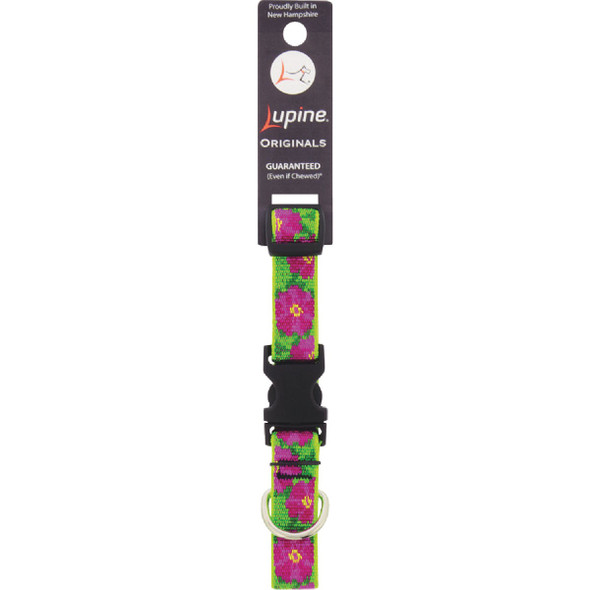 Lupine 3/4 In.  Woven Pattern Petunias  9 In. to 14 In.  Adjustable Collar 22201