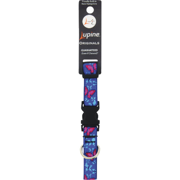 Lupine 3/4 In. Woven Pattern Social Butterfly 9 to 14 In. Adjustable Collar