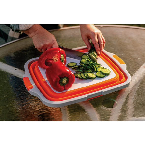 Drip EZ Jr. Orange 15.75 In. L. x 12.5 In. W. x 4.5 In. D. Collapsible Food Prep Tub