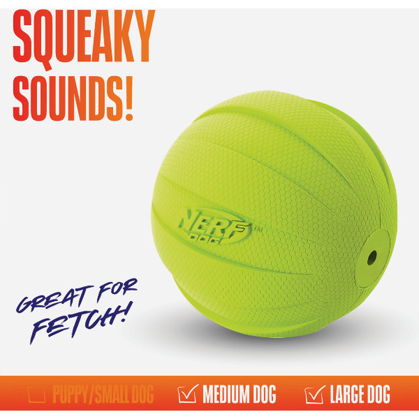 Nerf Dog 3.8 In. Rubber Classic Squeak Ball 6999 706071
