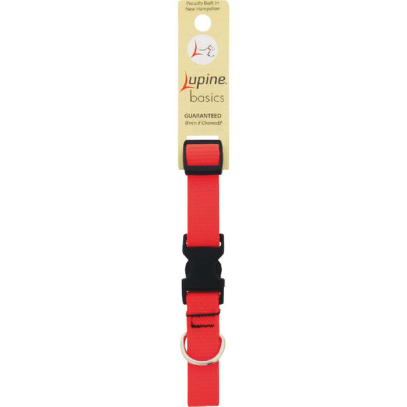 Lupine 3/4 In. Traditional Solid Blaze Orange 9 to 14 In. Adjustable Collar