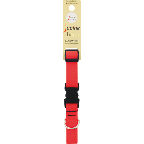 Lupine 3/4 In. Traditional Solid Blaze Orange 9 to 14 In. Adjustable Collar