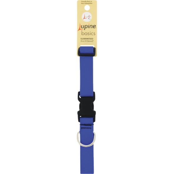 Lupine 1 In. Traditional Solid Blue 12 to 20 In. Adjustable Collar 17552