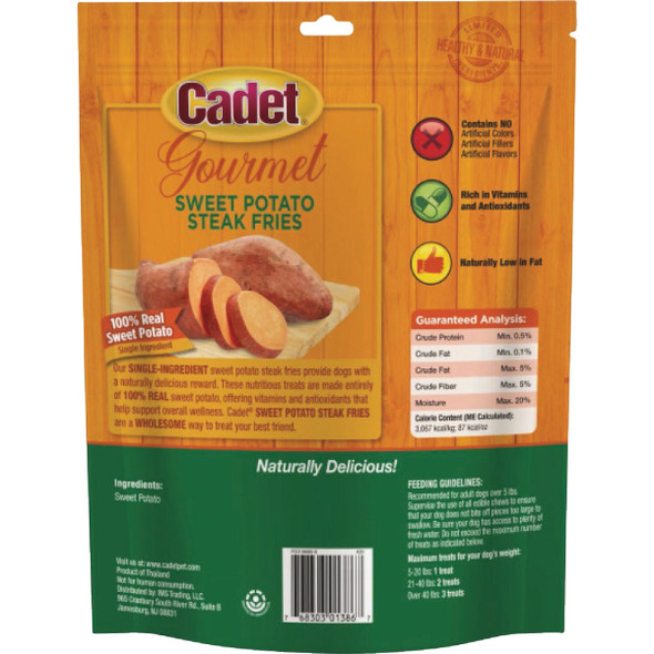 Cadet Gourmet Sweet Potato Fries Dog Treat, 1 Lb. C01386 706771