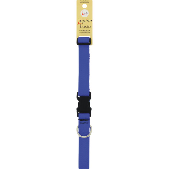 Lupine 1 In. Traditional Solid Blue 16 to 28 In. Adjustable Collar 17553