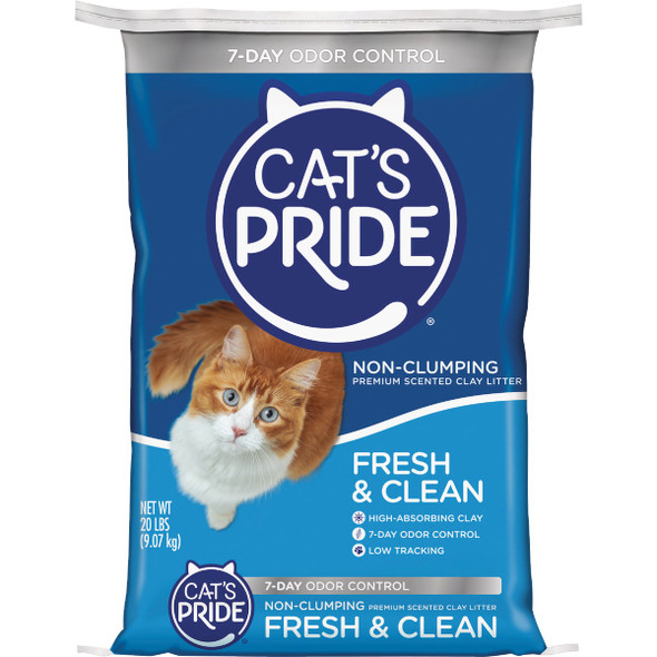 Cat's Pride 20 Lb. Fresh & Clean Non-Clumping Cat Litter C48542