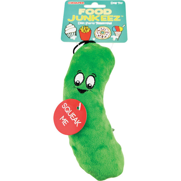 Boss Pet Chomper Food Junkeez Plush Pickle Small Dog Toy