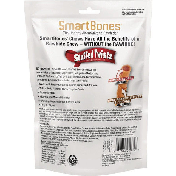 SmartBones Stuffed Twistz Dog Chew (6-Pack) SBST-02065-13 768432