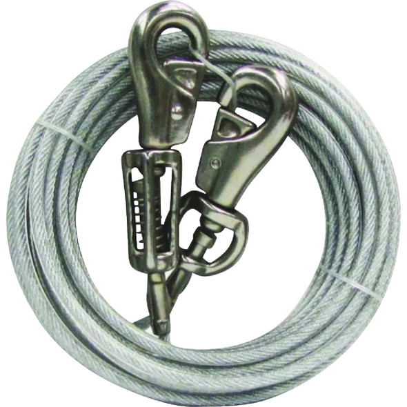 Boss Pet Guardian Gear XL Dog Cable with Spring Dog Tie-Out, 30 Ft. Q5730SPG99