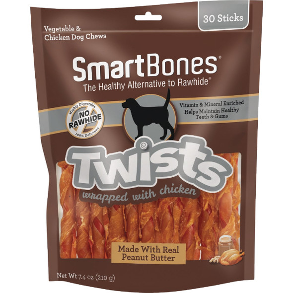 SmartBones Twists Dog Chew (30-Pack) SBCW-00360NC-10