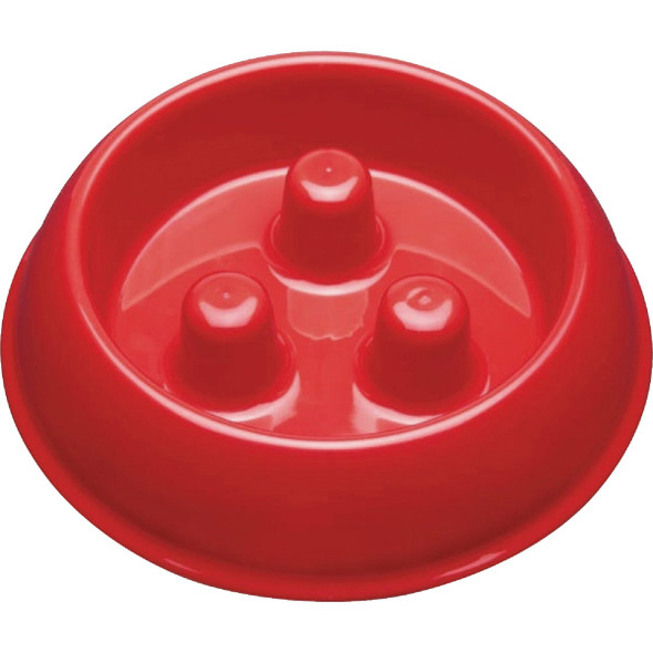 Boss Pet ProSelect 12 Oz. Red Plastic Slow Feeder Bowl ZX7082 14