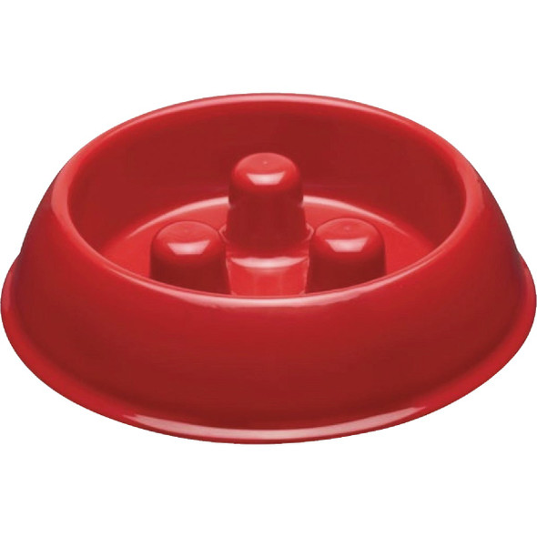 Boss Pet ProSelect 12 Oz. Red Plastic Slow Feeder Bowl ZX7082 14 739698