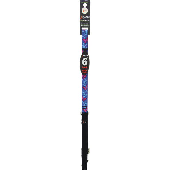 Lupine 3/4 In. x 6 Ft. Woven Pattern Social Butterfly Dog Leash 54009