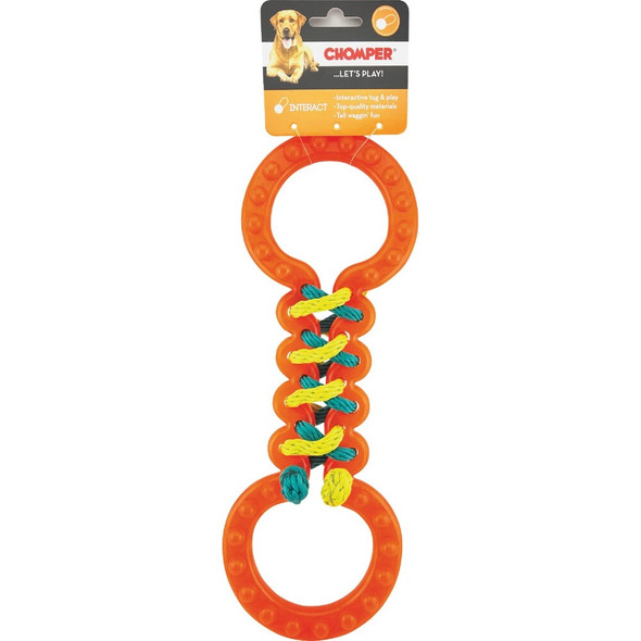 Boss Pet Chomper Braided TPR Double Tug Dog Toy WB11422M 735150
