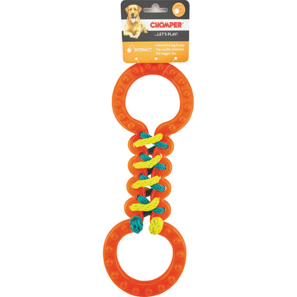 Boss Pet Chomper Braided TPR Double Tug Dog Toy
