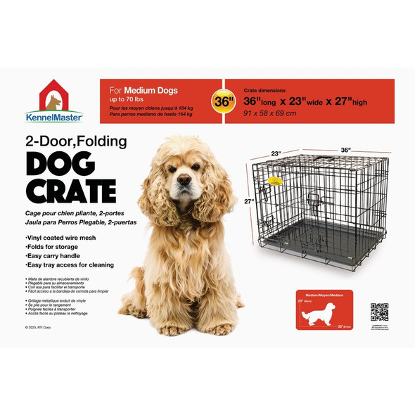 KennelMaster 36 In. H. x 24 In. W. Black Steel 8-Panel Exercise Pen EX8PEN3624 731200