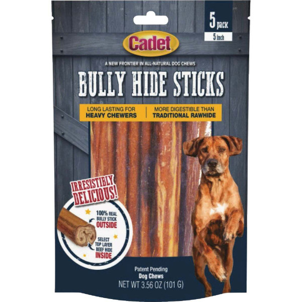 Cadet Small Bully Hide Sticks All-Natural Dog Chews (5-Count) C70423