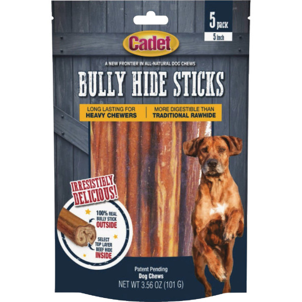 Cadet Small Bully Hide Sticks All-Natural Dog Chews (5-Count) C70423