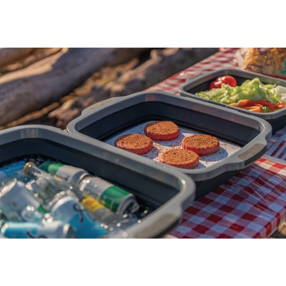 Drip EZ Black 20 In. L. x 16.25 In. W. x 5.5 In. D. Collapsible BBQ Prep Tub TUBV2-1-BL 817790