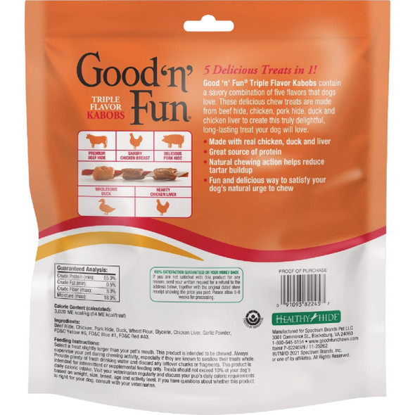 Good 'N' Fun Triple Flavor Kabob Dog Snack (18-Pack)