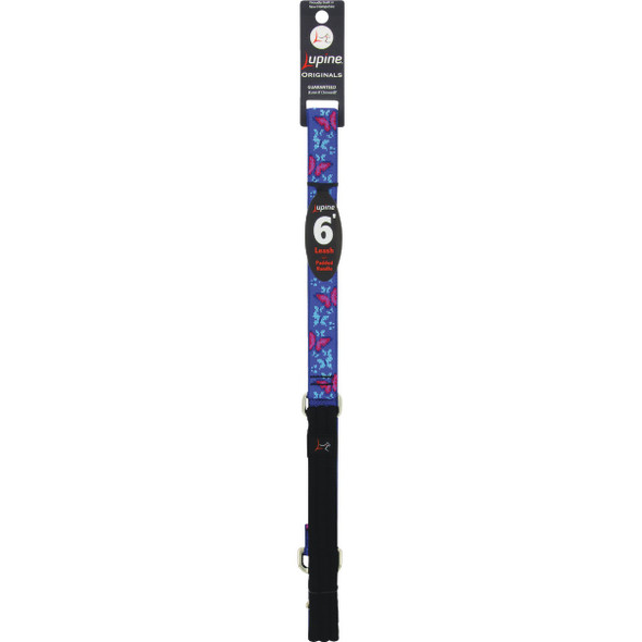 Lupine 1 In. x 6 Ft. Woven Pattern Social Butterfly Dog Leash 54059