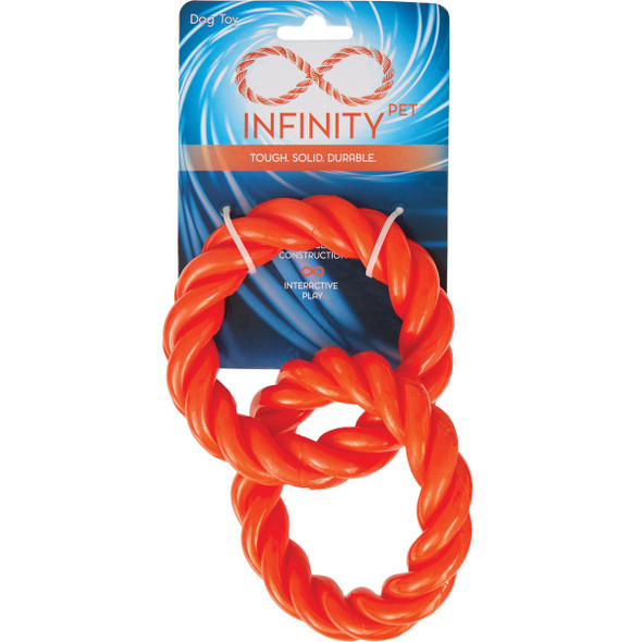 Boss Pet Infinity TPR 2 Rings Orange Dog Toy