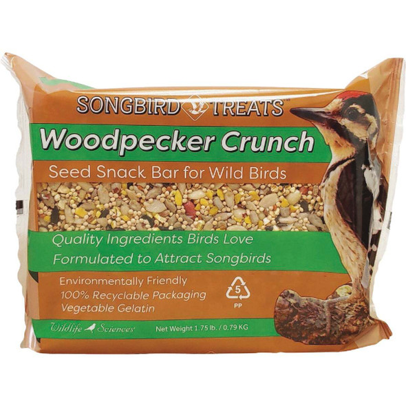 Wildlife Sciences Songbird Treats 1.75 Lb. Woodpecker Crunch Seed Bar 901
