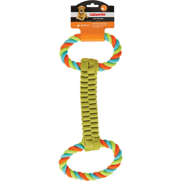 Boss Pet Chomper Ballistic Weave with Rope Tug Dog Toy WB15526 743231