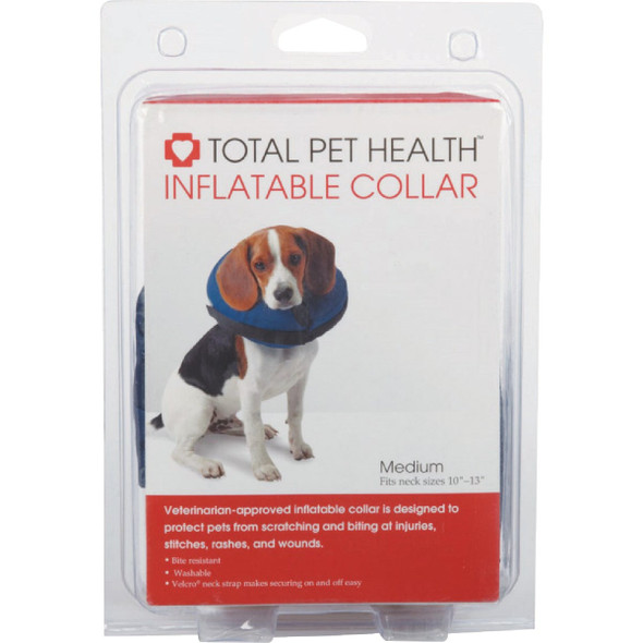 Total Pet Health Medium Blue Inflatable Pet Collar TP3630 16 19 741464