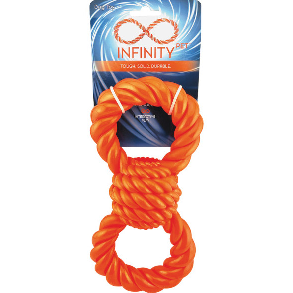 Boss Pet Infinity TPR Figure 8 Orange Dog Toy Boss Pet Infinity TPR Figure 8 Orange Dog Toy