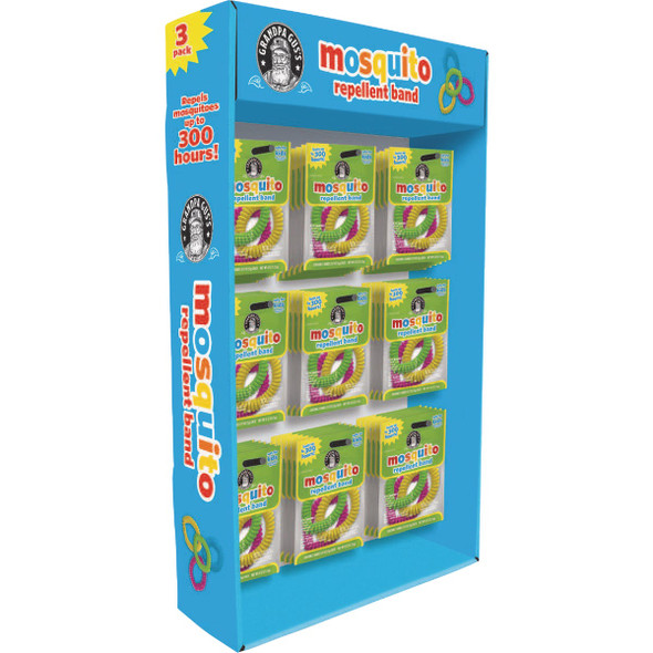 Grandpa Gus's Mosquito Repellent Band Display (54-Piece) GQASBD3-SK-54