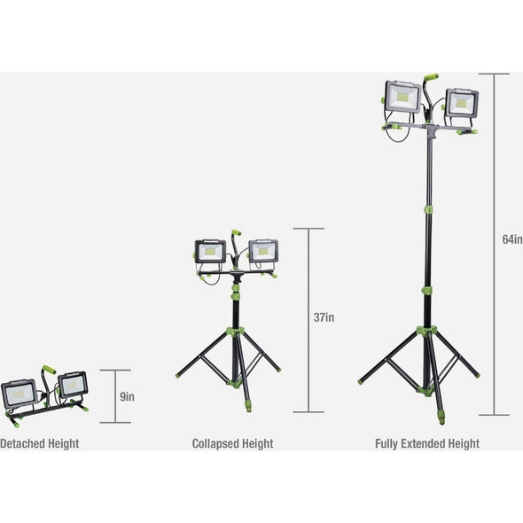PowerSmith 14,000 Lm. LED Dual Head Work Light PWLD140T 552310