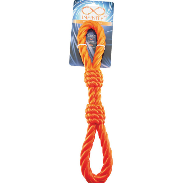 Boss Pet Infinity TPR Double Fist Tug Orange Dog Toy