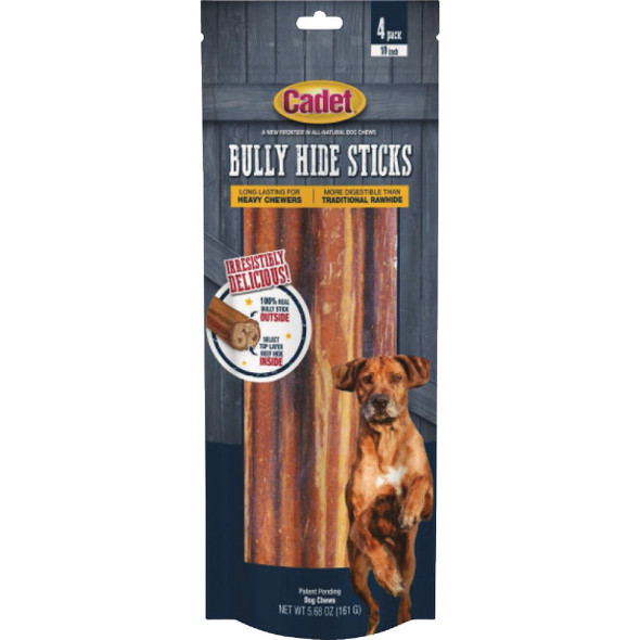 Cadet Large Bully Hide Sticks All-Natural Dog Chews (4-Count) C70414