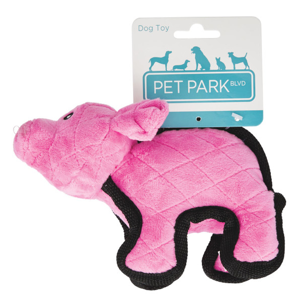 Boss Pet Pet Park Blvd Tuffimals Large Pig Dog Toy