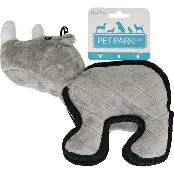 Boss Pet Pet Park Blvd Tuffimals Large Rhino Dog Toy US2021 18 20 716596