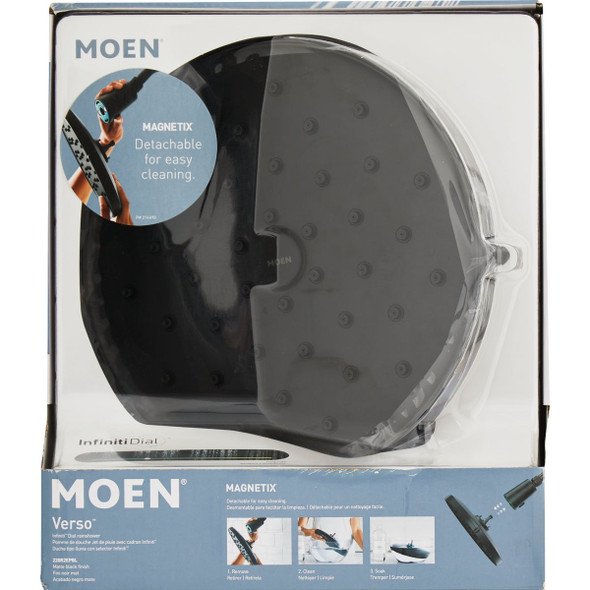 Moen Verso Rainshower Matte Black 9 In. Dia. Spray Head Rainshower