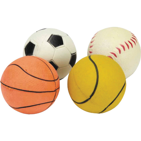 Boss Pet Digger's Rubber Sports Ball (4-Pack) A04130