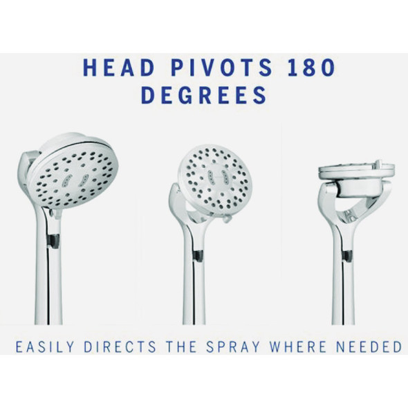 Waterpik ShowerCare Pivoting Hand Held Shower Head, Chrome