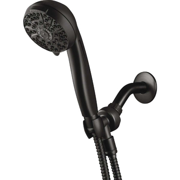 Waterpik PowerPulse 6-Setting Matte Black Handheld Showerhead XAS-645ME