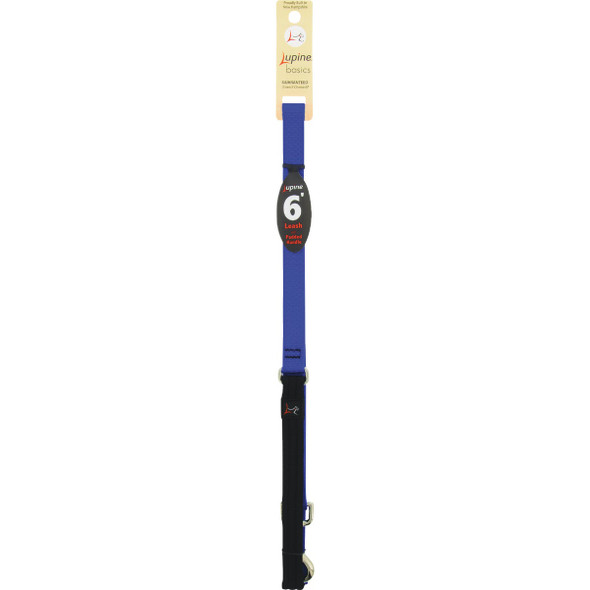 Lupine 3/4 In. x 6 Ft. Traditional Solid Blue Dog Leash 17509