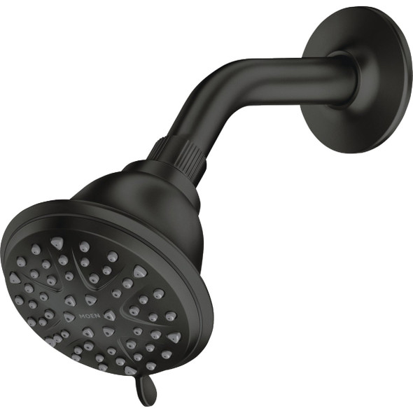 Moen Attune 8-Spray Pattern 4 In. Wall Mount Fixed Shower Head, Matte Black