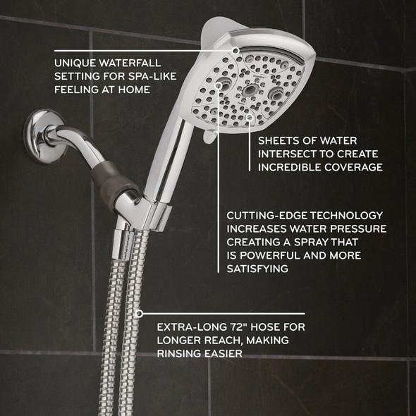 Oxygenics Contour 9-Spray 1.8 GPM Handheld Showerhead, Chrome 87177 407322