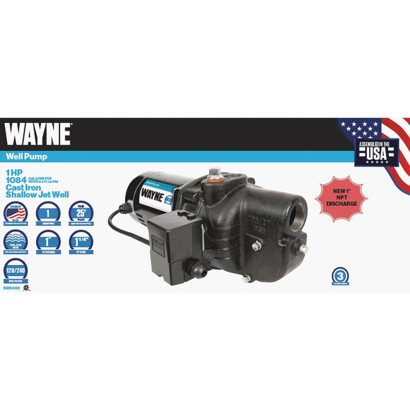 Wayne 1 HP Shallow Well Jet Pump SWS100 459703