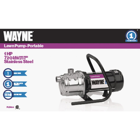 Wayne 1 HP Portable Lawn Sprinkling Pump PLS100 461871