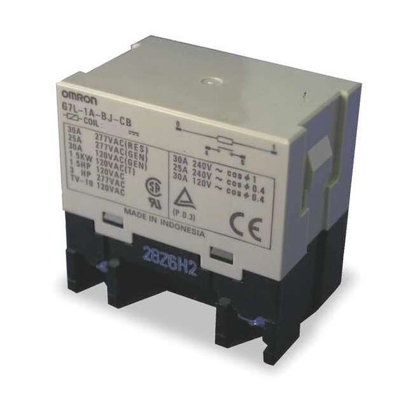 E-Bracket, Enclosed Power Relay, Square, 30 A, 4 Pins, Screw
