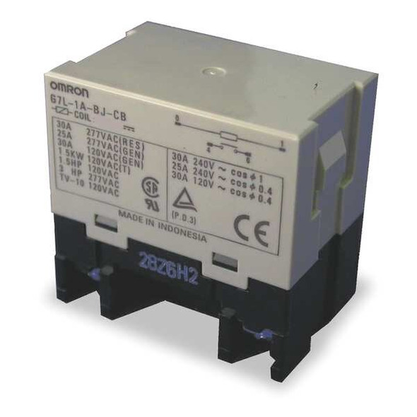 E-Bracket, Enclosed Power Relay, Square, 30 A, 4 Pins, Screw