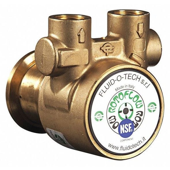 Fluid-O-Tech Pump,3/8" NPTF,144 Max. GPH,Brass PA 400
